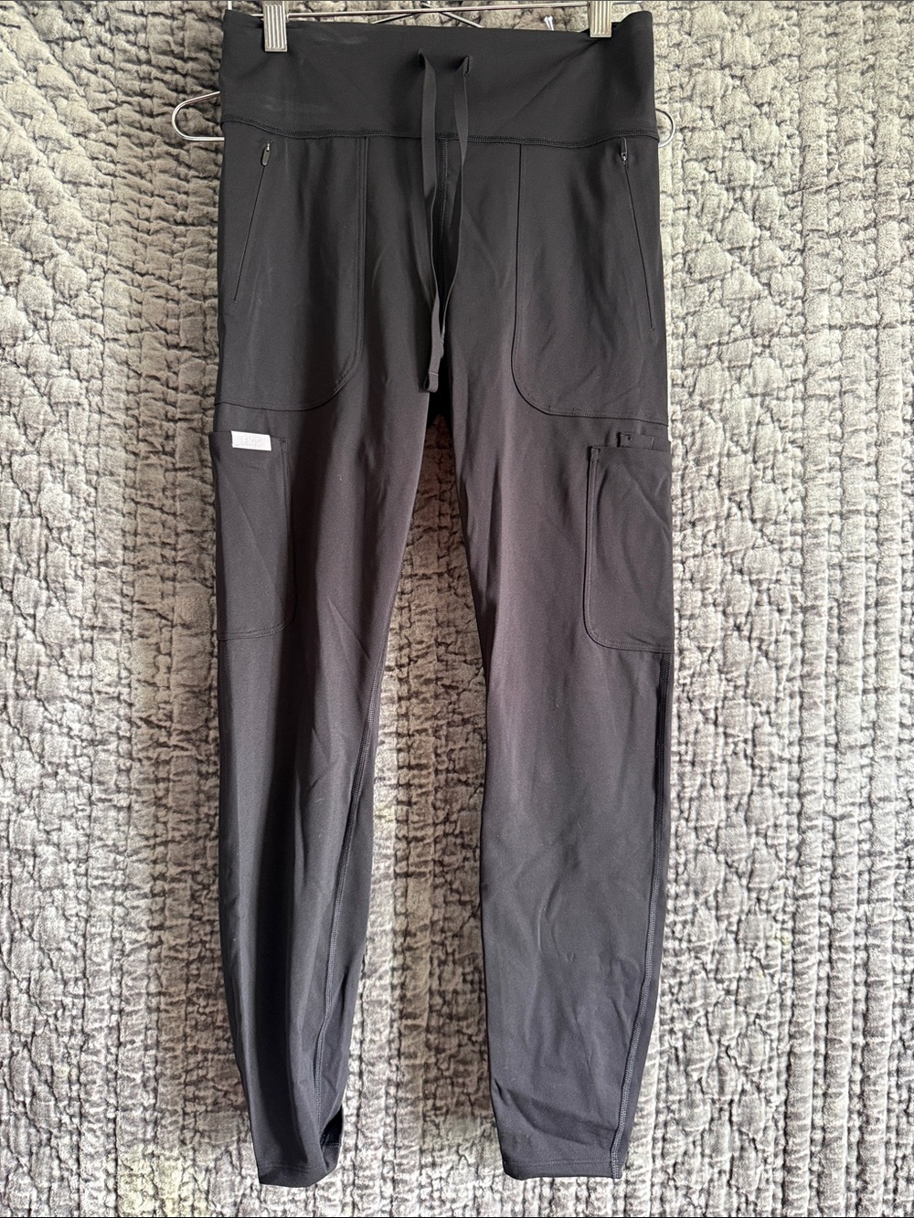 Figs Woman Black Jogger Pants with Drawstring Waist